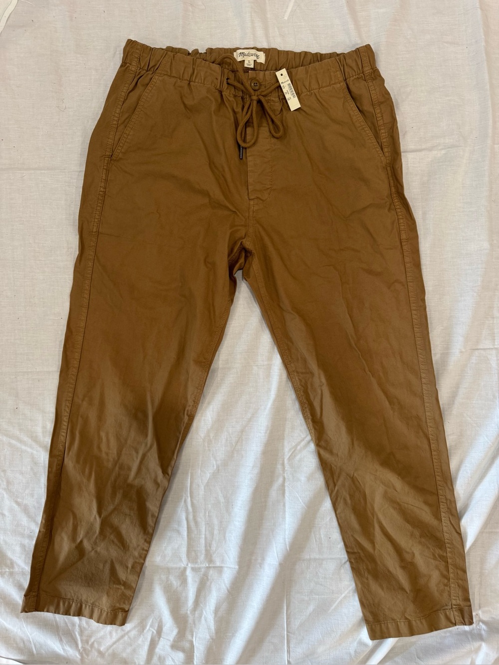 NWT Madewell Camel Colored Wide Leg Pull On Pants Size M Boho Chic Designer